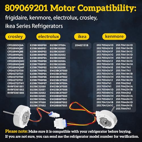 Knocokie Upgraded 809069201 809069206 Refrigerator Evaporator Fan Motor Compatible with frigidaire, Kenmore, electrolux, Replaces AP6041795, 4456990, PS11775846, EAP11775846 - Image 4