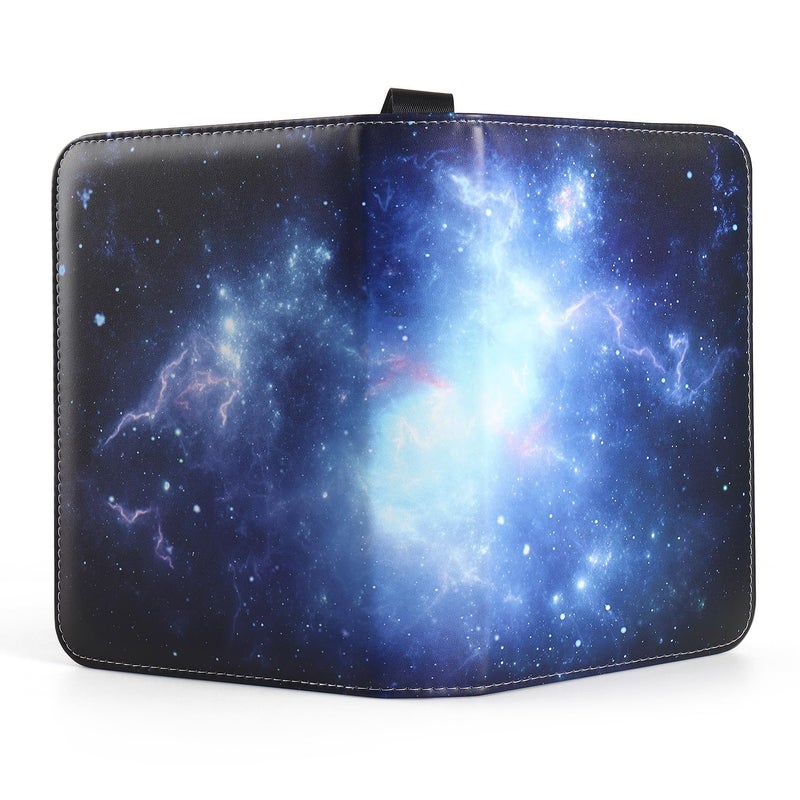VEELAM 4 Pocket Trading Card Binders for 400 Cards,Dark Blue Nebula Pattern - Image 4