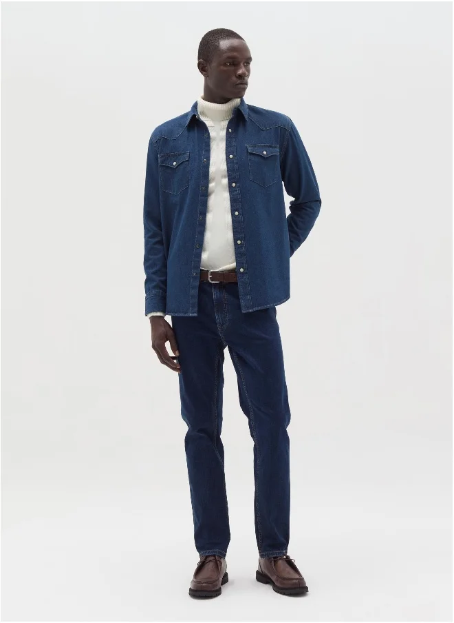 او في اس Cowboy shirt in denim