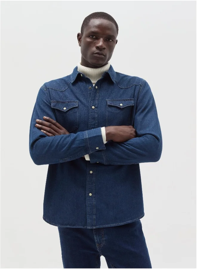 او في اس Cowboy shirt in denim