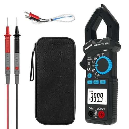 Themisto TH-M88 AC Current, True Rms Digital Clamp Meter (600A,4000 Counts), Black - Image 1