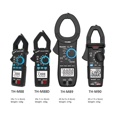 Themisto TH-M88 AC Current, True Rms Digital Clamp Meter (600A,4000 Counts), Black - Image 5