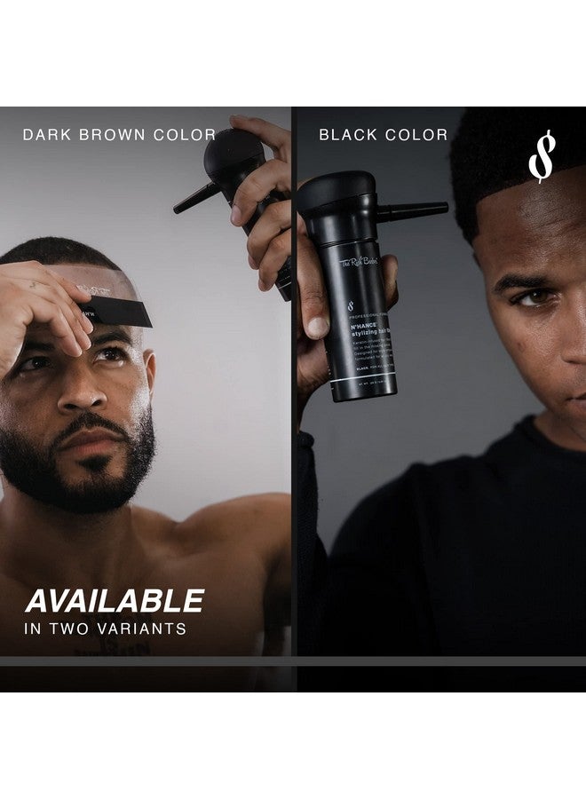 The Rich Barber The Rich Barber N'Hance Pro Barber Kit I - Professional 3-in-1 Hair & Beard Styling Set - Keratin-Infused Hair Building Fibers, Applicator Pump, Application Card - Hairline Enhancer & Volumizing Spray  - Image 5