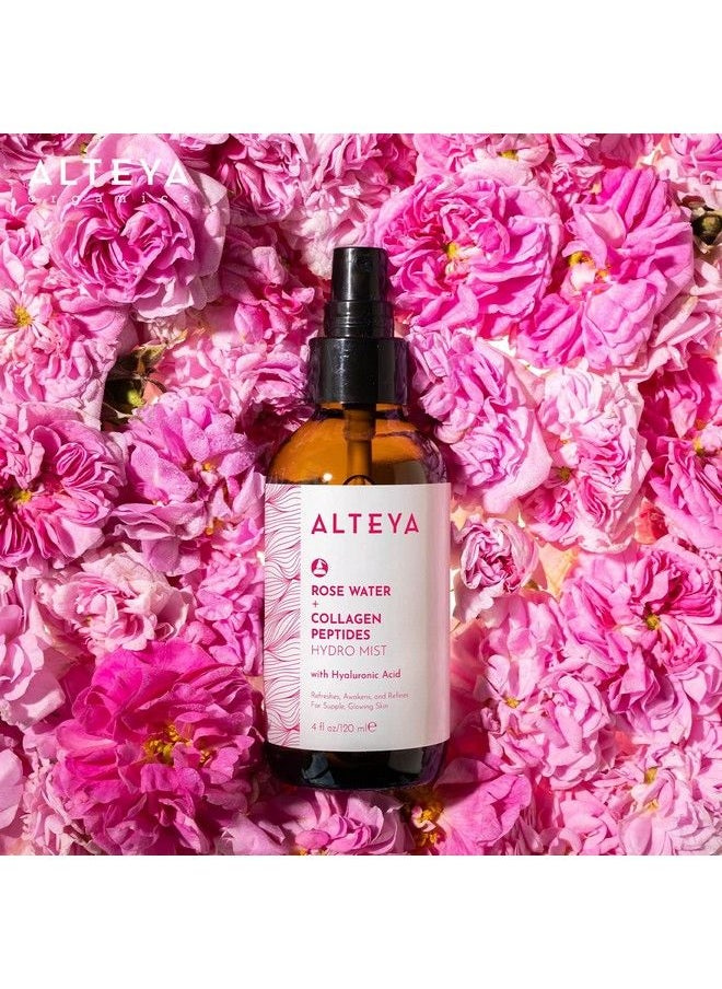 Alteya Organics Rose Water Face Toner With Collagen Peptides And Hyaluronic Acid 4 Fl Oz/ 120Ml  - Image 5
