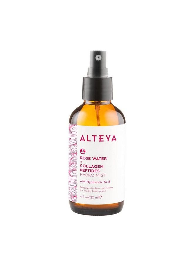 Alteya Organics Rose Water Face Toner With Collagen Peptides And Hyaluronic Acid 4 Fl Oz/ 120Ml  - Image 1
