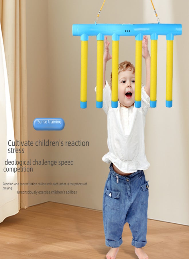 Children's Educational Game for Eye Disease, Quick Response Ability, Speed Stick Grasping Machine, Indoor Sports Concentration Training Toy(Remote control version of the yellow rod blue rod) - Image 3