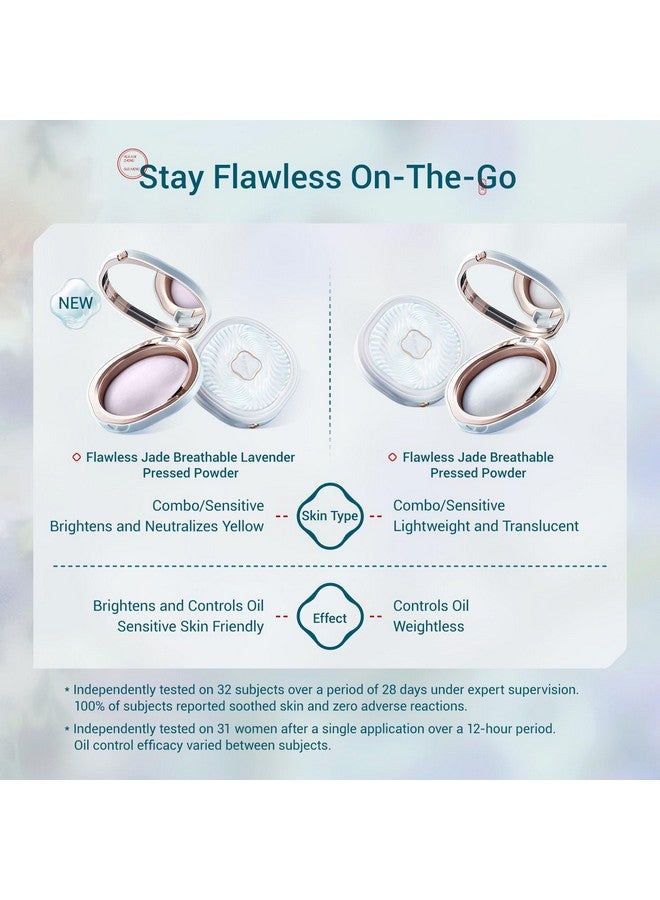 FLORASIS Flawless Jade Breathable Pressed Powder (04 Lavender) - Image 5