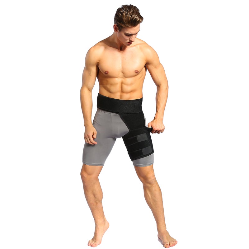 Hip Compression Brace Breathable Neoprene Blend 3 Adjustable Straps Soothing Compression - Improved Mobility Sciatica Relief Wrap for Sports Injury Rehabilitation - Image 2