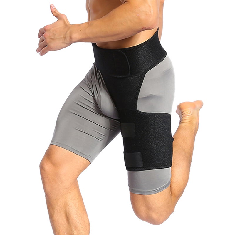 Hip Compression Brace Breathable Neoprene Blend 3 Adjustable Straps Soothing Compression - Improved Mobility Sciatica Relief Wrap for Sports Injury Rehabilitation - Image 1
