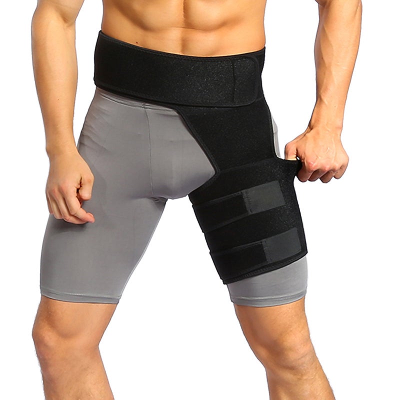 Hip Compression Brace Breathable Neoprene Blend 3 Adjustable Straps Soothing Compression - Improved Mobility Sciatica Relief Wrap for Sports Injury Rehabilitation - Image 3
