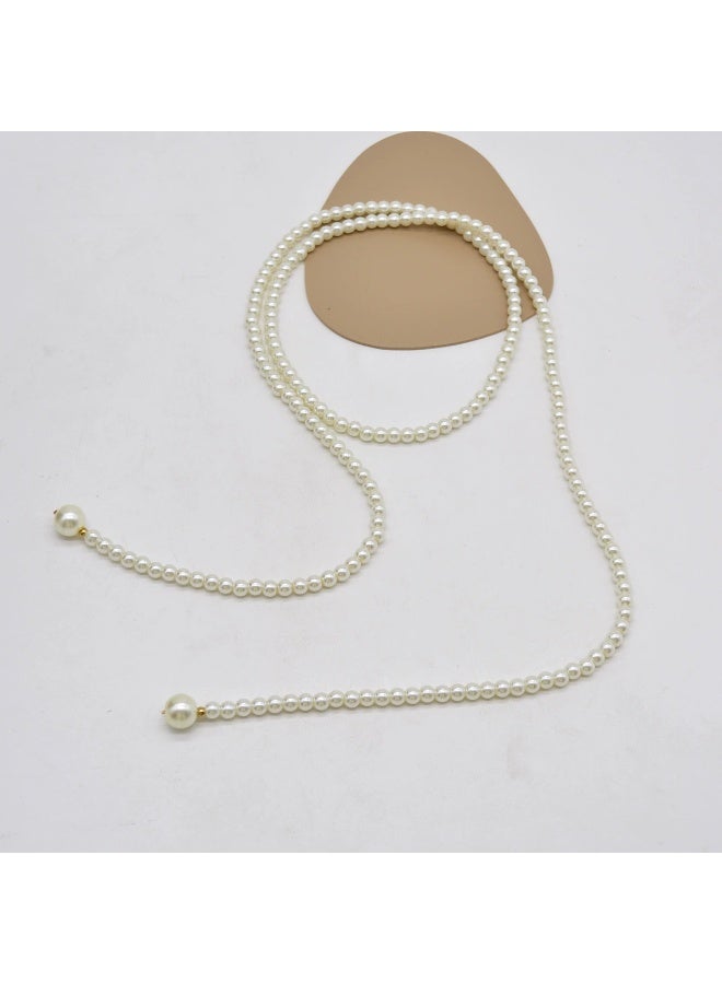 Goolsky Vintage Multi-Layer Pearl Long Necklace for Women – Elegant Double Strand Statement Jewelry, Wedding & Photoshoot Accessory, Retro Luxury - Image 4