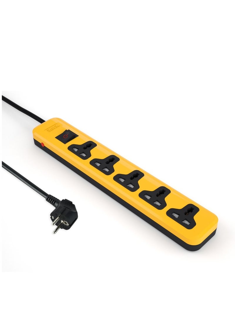 iLOCK Power Strip 5 Universal Outlets with Overload Switch 2860 watt  - Image 1