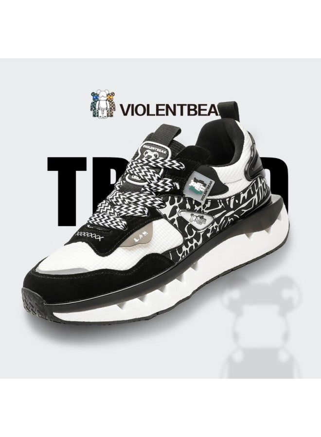 Violent Bear New Men's Shoes Spring Casual Running Shoes Cushioned Sport Trendy Lightweight Women's Shoes