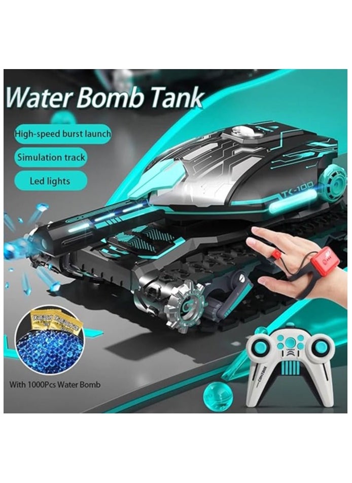 Generic Water Bomb Tanks, RC Tank Car Toy, Remote Control Vehicle 180 Degree Rotation, Water Bomb Tank  - Image 5