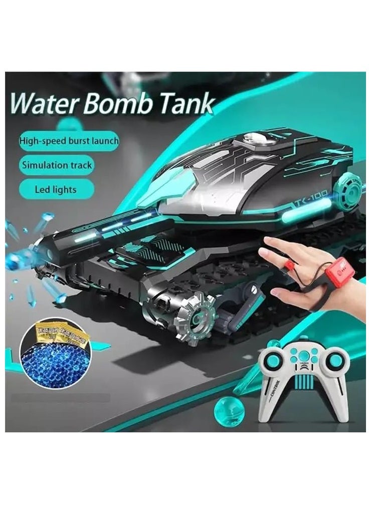Generic Water Bomb Tanks, RC Tank Car Toy, Remote Control Vehicle 180 Degree Rotation, Water Bomb Tank  - Image 2