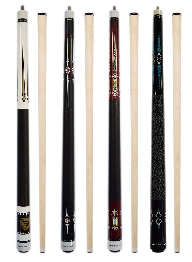 Set of 4 Pool Cues New 58" Billiard House Bar Pool Cue Sticks (ZJ-001(4pcs))