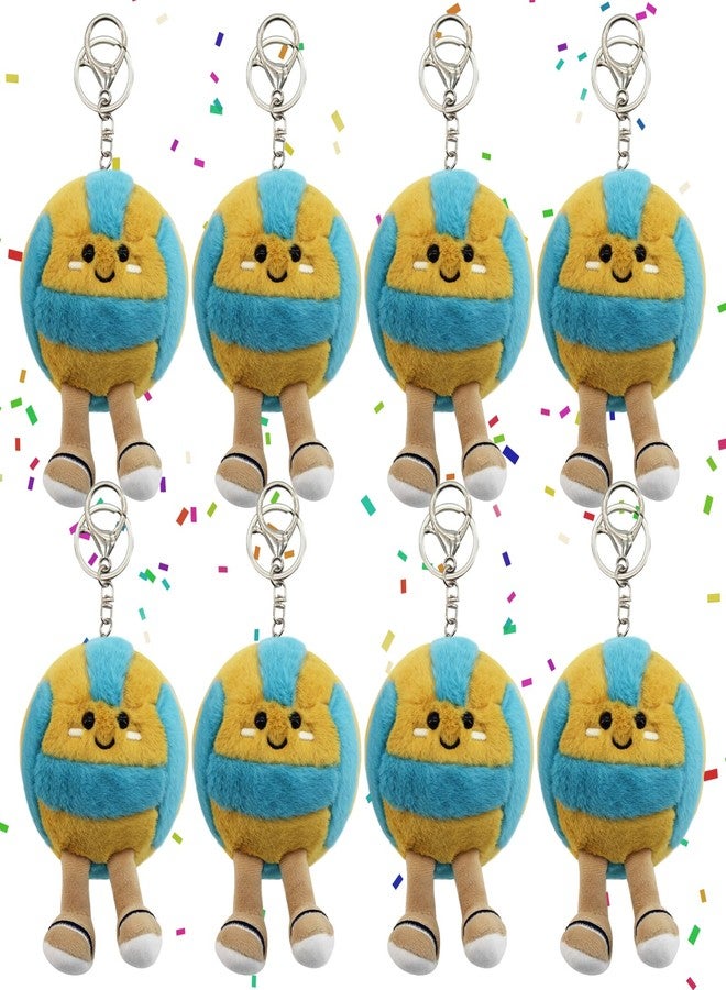 Timisea Cute Volleyball Stuff Soft Sports Plush Keychain Gift,8 Pcs olleyball toys Gifts Soft Sports Balls for Kids Birthday and Christmas Decoration - Image 1