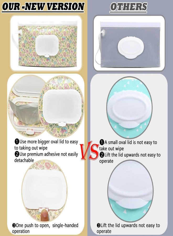 IVARONAL 4 Packs Baby Wipes Dispenser,Portable Refillable Wipe Holder with Hanging Loop, Wet Wipes Container,Reusable Travel Baby Wipes Pouch for Indoor & Outdoor Using - Image 2