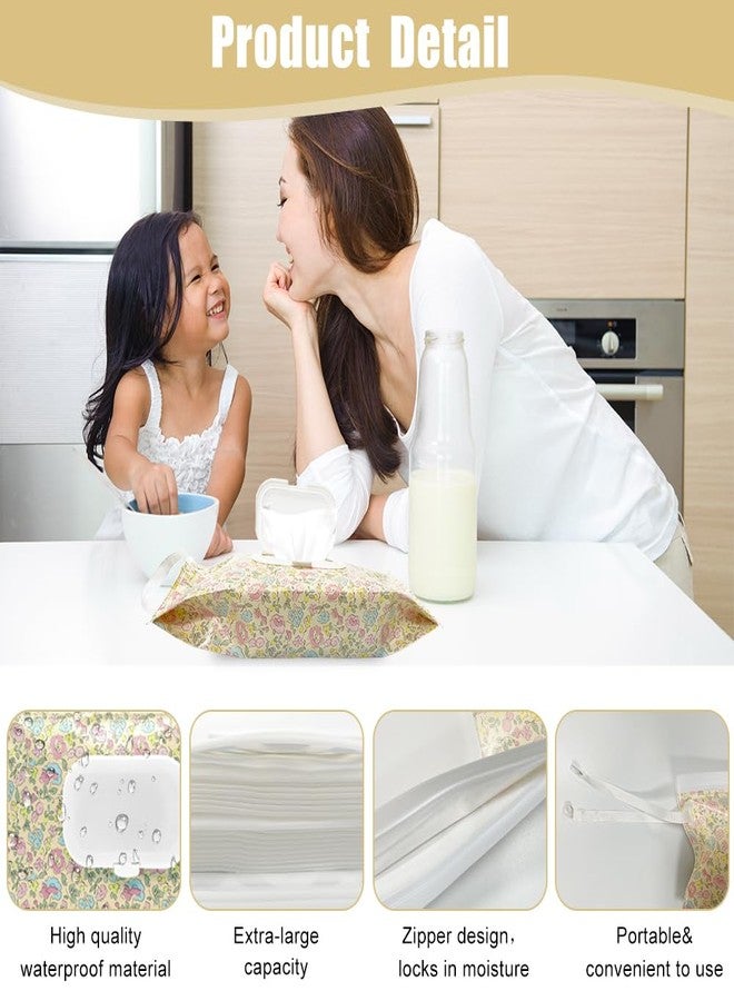 IVARONAL 4 Packs Baby Wipes Dispenser,Portable Refillable Wipe Holder with Hanging Loop, Wet Wipes Container,Reusable Travel Baby Wipes Pouch for Indoor & Outdoor Using - Image 5