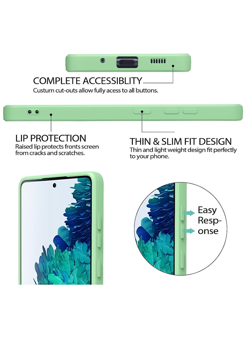 Color Fans Compatible with Samsung S20 FE 5G Case Silicone Phone Case for Samsung S20 FE 5G 6.5 inch Cover Soft Matcha Green  - Image 2