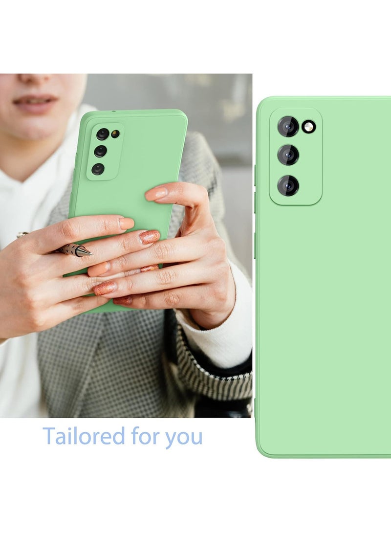 Color Fans Compatible with Samsung S20 FE 5G Case Silicone Phone Case for Samsung S20 FE 5G 6.5 inch Cover Soft Matcha Green  - Image 4