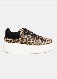 Full Wild Animal Patterned Closure Sneakers