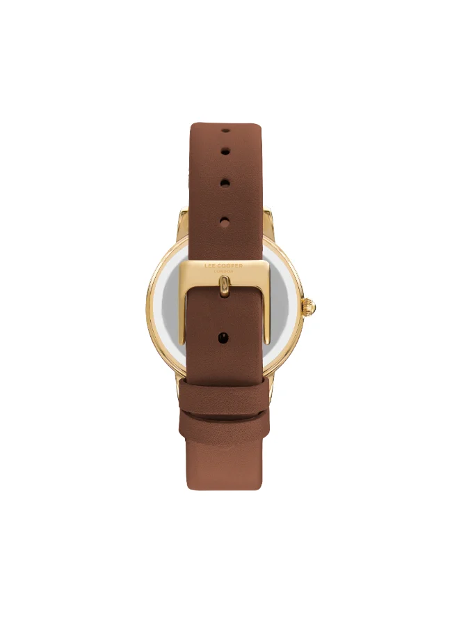 لي كوبر Women's Leather Analog Watch LC07521.126 - 34 mm