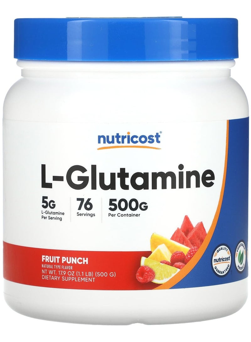 Nutricost L-Glutamine, Fruit Punch, 17.9 oz (500 g)