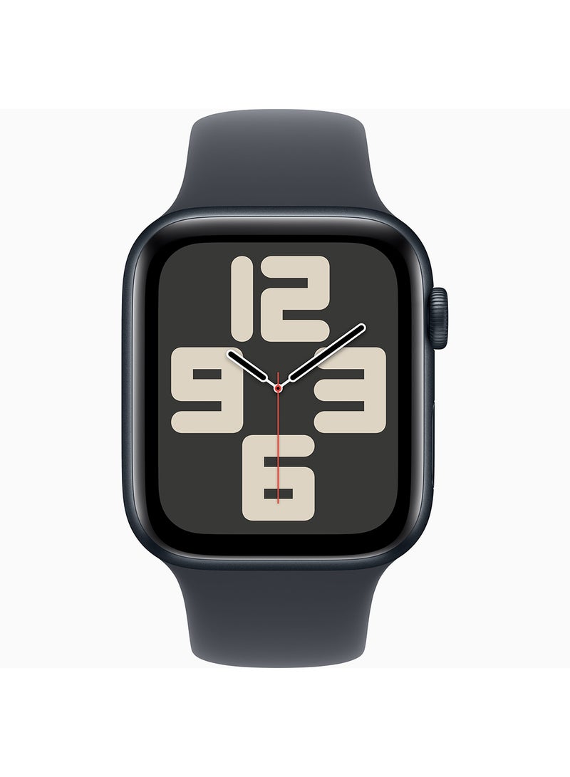 Apple Watch SE (2024) GPS + Cellular 44mm Midnight Aluminium Case With Midnight Sport Band - Image 2