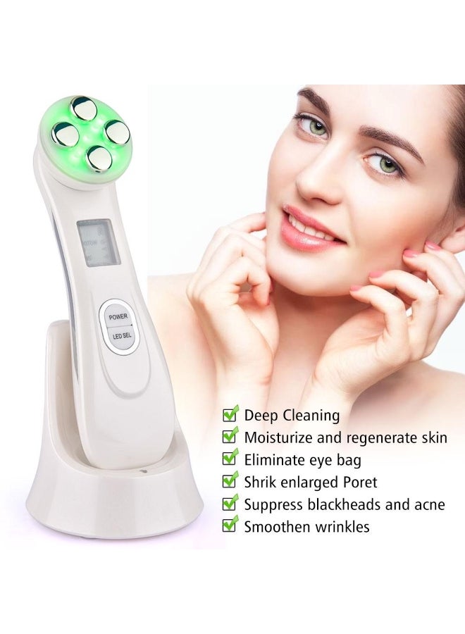Generic Microcurrents Machine for Face 5 in 1 RF Radio Frequency Led Light Therapy Facial Lifting Massager Skin Tightening Care Beauty - Image 2