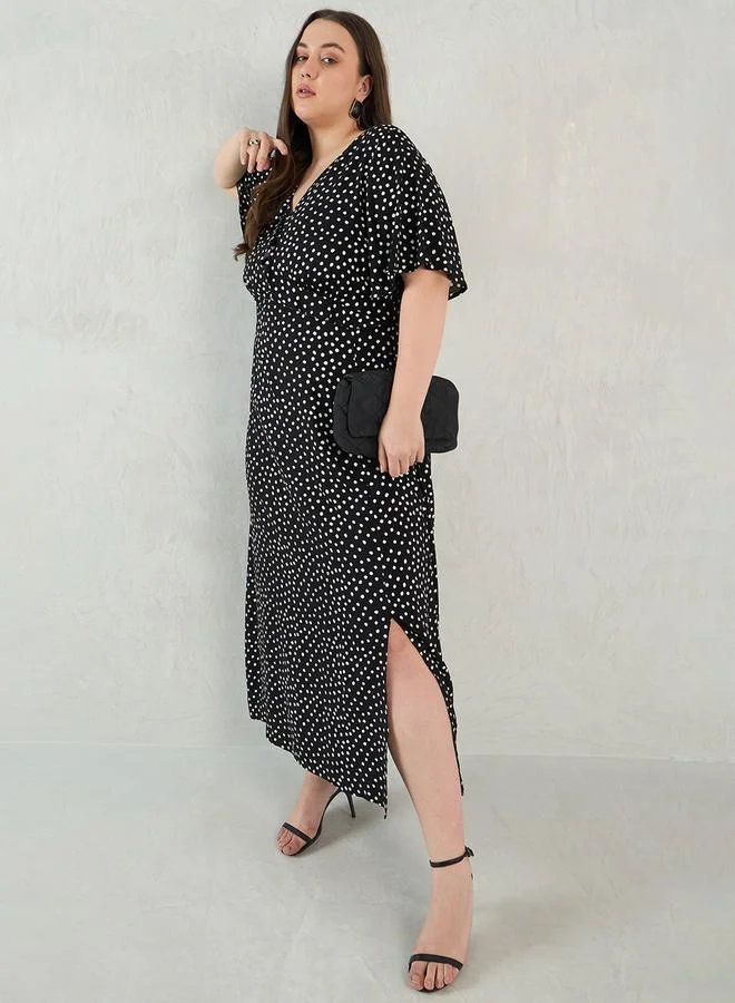 Femmella Polka Dot Maxi Dress