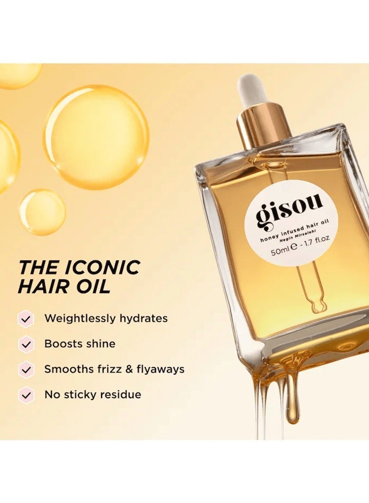 جيسو زيت الشعر المنقوع بالعسل من جيسو - غني بعسل ميرصالحي للتغذية العميقة والترطيب والتحكم في التجعد والحماية من الحرارة واللمعان - للشعر التالف والجاف 50 مل - Image 3