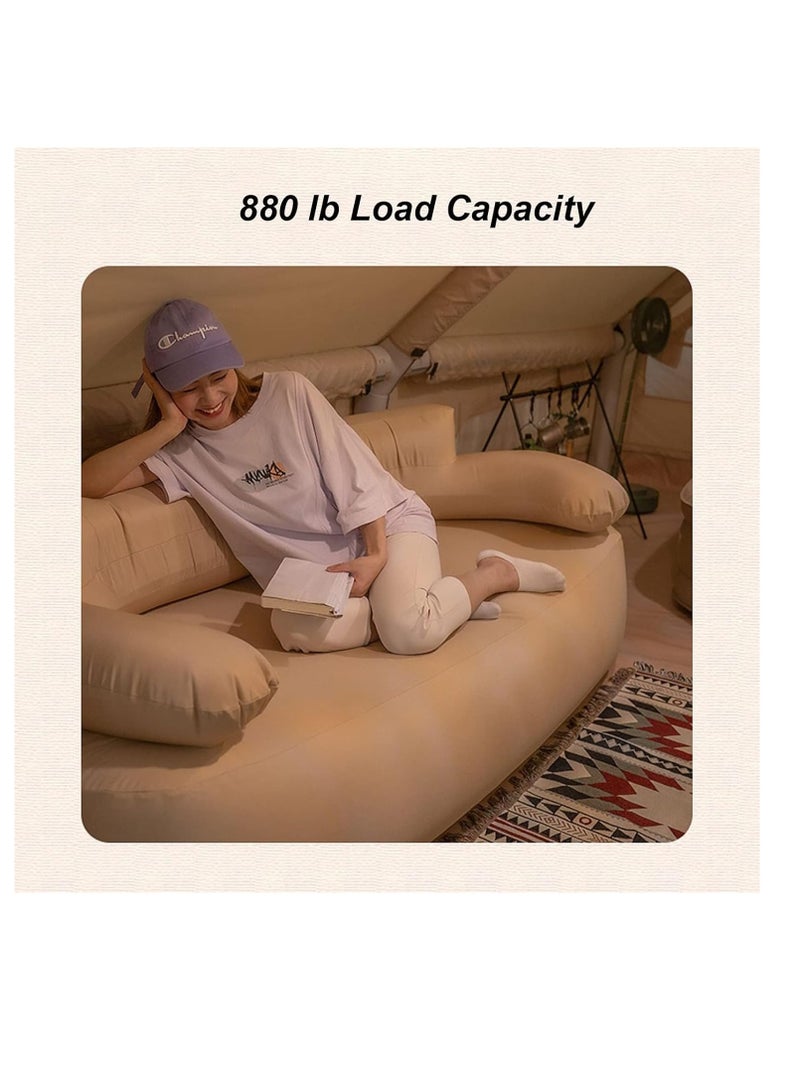 BlueFire Heavy-Duty Inflatable Sofa for Outdoor & Indoor Use - 400kg Capacity, Portable Camping Sofa with Pump, Carry Bag, 1000D Oxford Fabric, Ideal for Beach, Pool, Travel, and Parties - Image 4