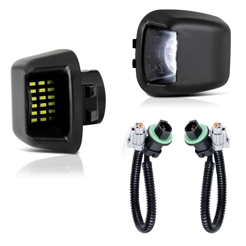 أفضل عرض ضوء لوحة الترخيص LED عدسة أضواء العلامة مصباح خلفي مقبس سلك تجميع المصابيح البيضاء متوافق مع نيسان فرونتير أرمادا تيتان إكستيرا سوزوكي إكواتور بيك أب