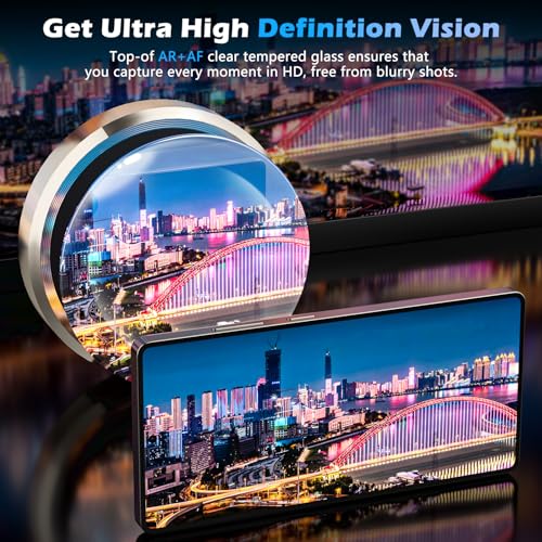 imluckies for Samsung Galaxy S25 Ultra Camera Lens Protector, AR+AF Tempered Glass & 9H Anti-Scratch Metal Individual Lens Cover, HD Clear Camera Protection for S25Ultra, Titanium Gray - Image 4