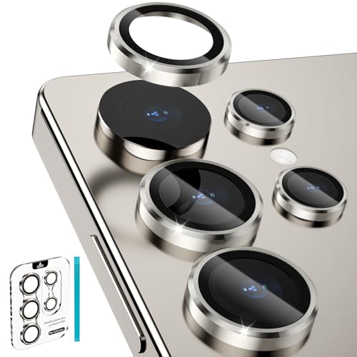 imluckies for Samsung Galaxy S25 Ultra Camera Lens Protector, AR+AF Tempered Glass & 9H Anti-Scratch Metal Individual Lens Cover, HD Clear Camera Protection for S25Ultra, Titanium Gray - Image 1