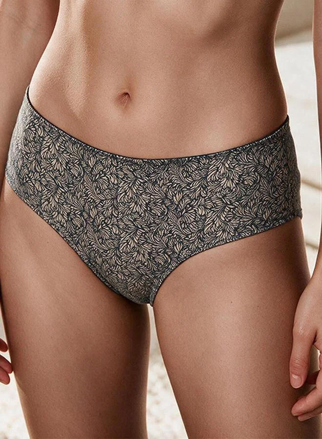 Intimates Elastic Waist Lace Trim Briefs