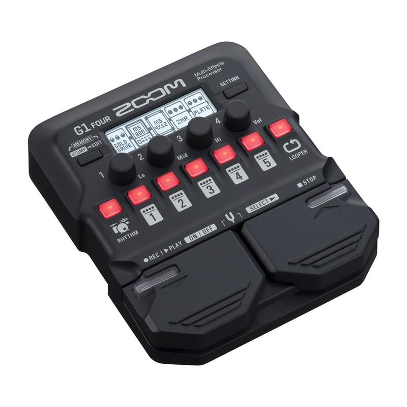 ZOOM معالج تأثيرات متعدد G1X Four مع دواسة تعبير بدون محول (أسود) - Image 4