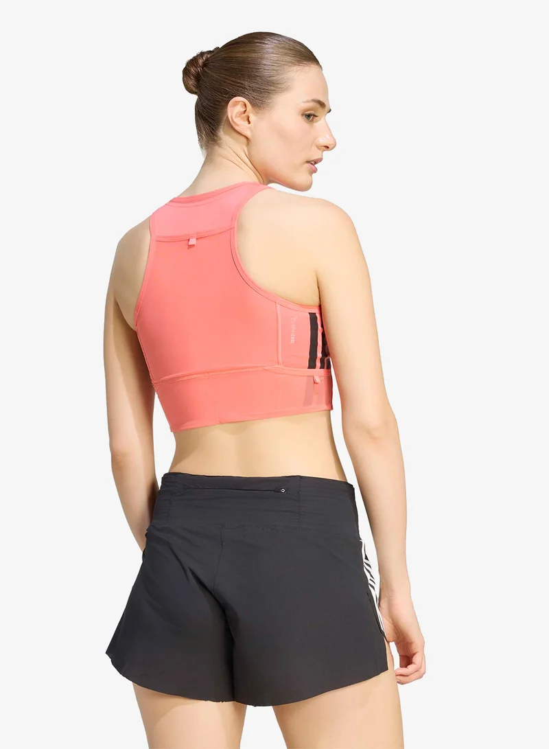 اديداس Adizero Running Gel Pocket Crop Long-Sleeve Top