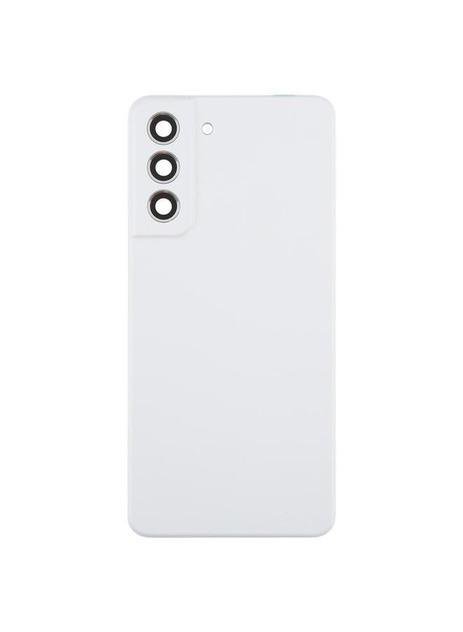 erorex For Samsung Galaxy S21 FE SM-G990B Back Cover with Camera Lens Cover(White) - Image 2