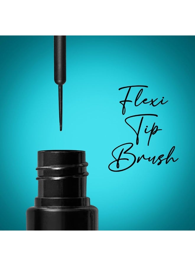 Lakme Eyeconic Liquid Eye Liner, Black, Long Lasting Matte Waterproof Liner - Smudge Proof, Transfer Proof Eye Makeup for 24 hrs, 4.5 ml - Image 4