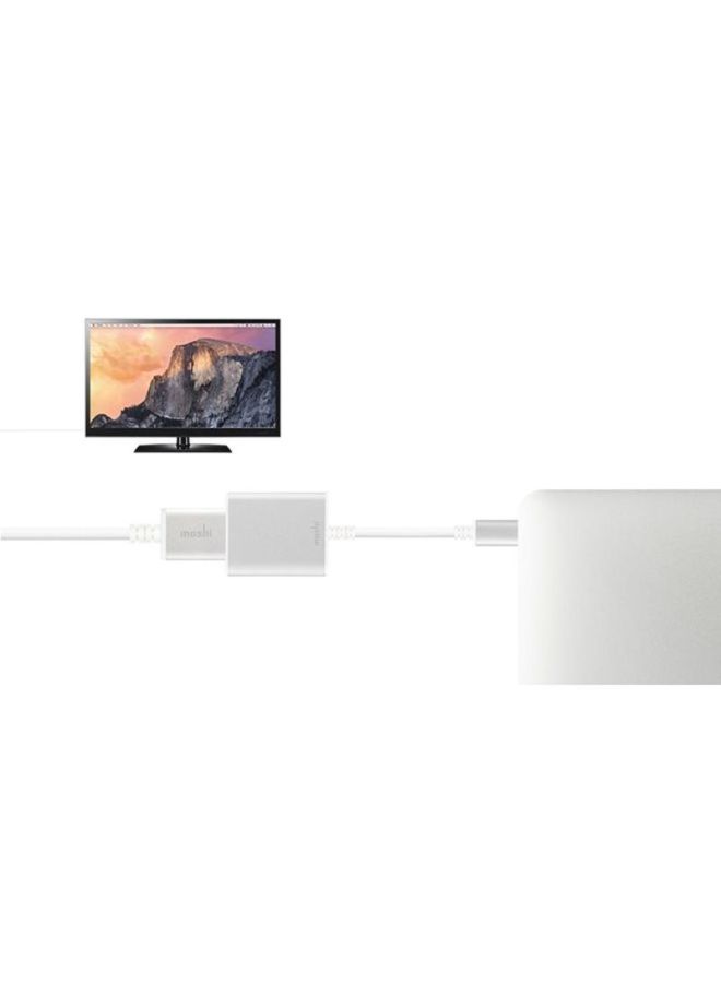 موشي محول USB من النوع C إلى HDMI فضي - Image 3