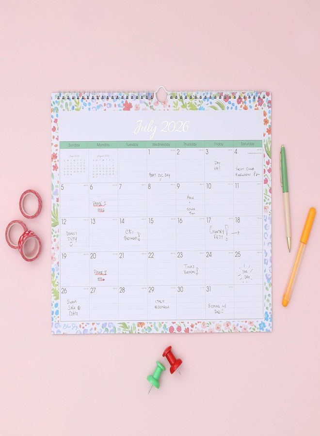 Blue Sky 2026-2027 Monthly Academic Year Wall Calendar, July 2026 - June 2027, 15" x 12", Durable Twin Wire Binding, Perfect For Home, Office And Classroom, Ditsy Dapple Light - Image 2