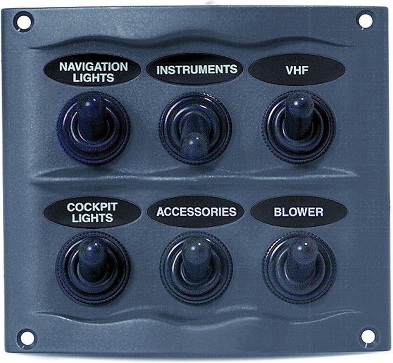 (900-6WP 6-Way Splash Proof Switch Panel