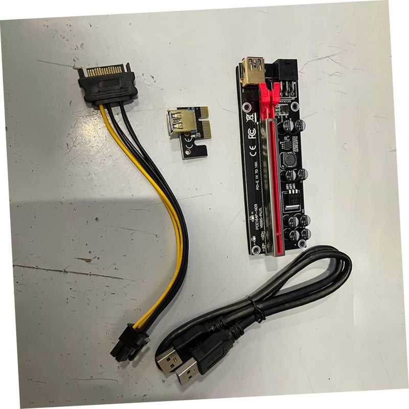 كابل تمديد جهاز التعدين من PCI-e إلى المحول، بطاقة رفع PCIe، مشبك فتحة، ضوء حالة LED، نقل بيانات سريع، ملحق كمبيوتر - Image 3