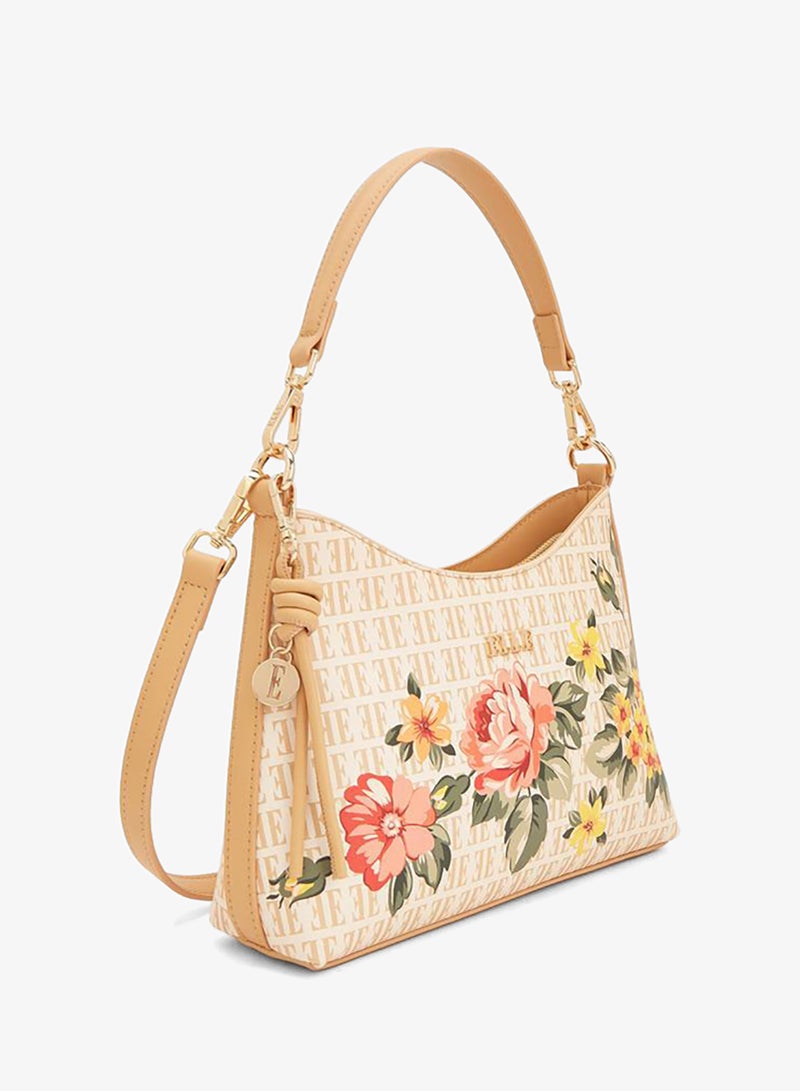 ELLE Floral Print Shoulder Bag With Detachable Strap - Image 3
