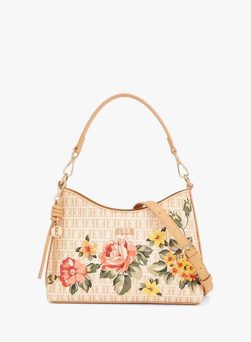 ELLE Floral Print Shoulder Bag With Detachable Strap - Image 1