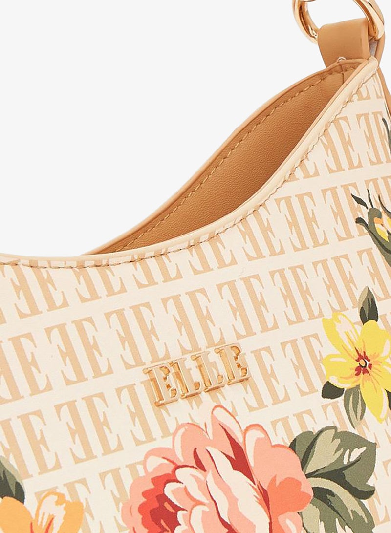 ELLE Floral Print Shoulder Bag With Detachable Strap - Image 4