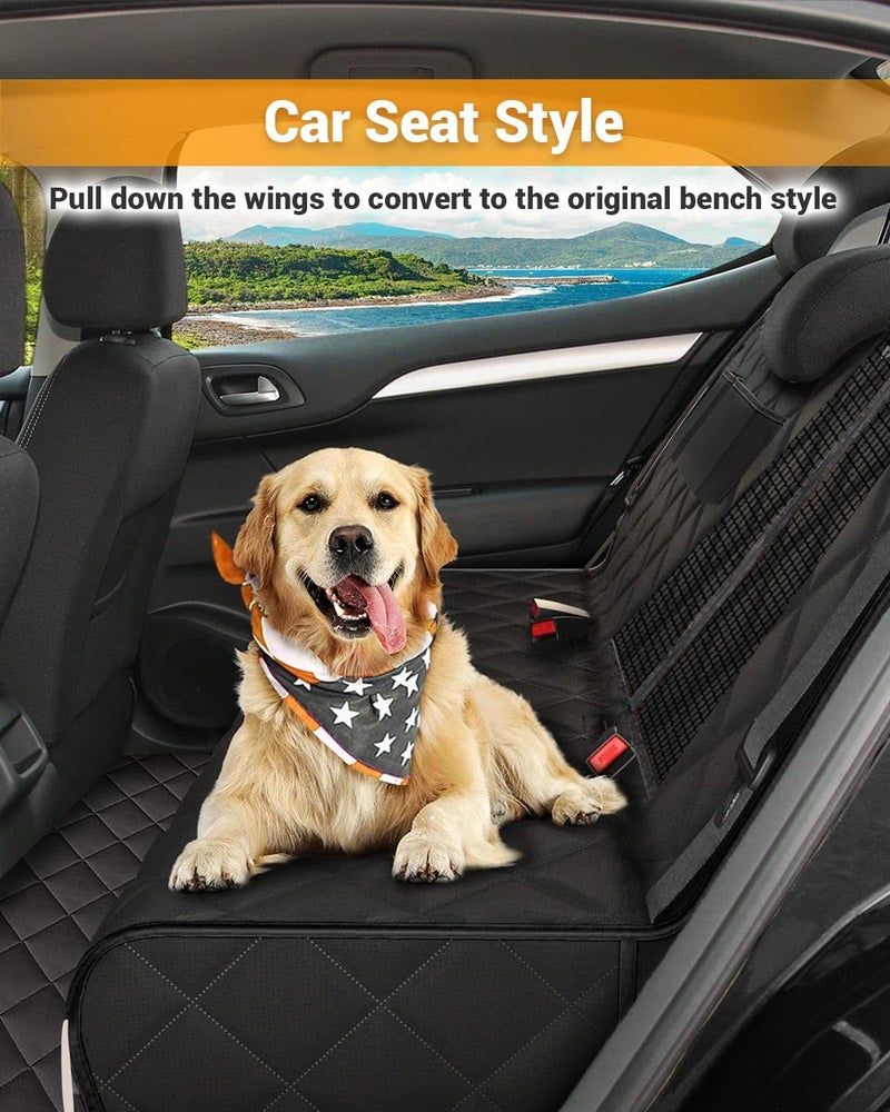 Victoper Dog Car Seat Cover, Heavy Durable Dog Seat Cover for Back Seat, 100% Waterproof Scratch Proof Nonslip Dog Hammock for Car with Side Flap, Pet Back Seat Covers Large 60" W x 64" L - Image 4