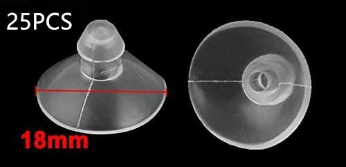 bnafes 18mm/0.7" Furniture Desk Glass Transparent Anti-Collision Suction Cups Sucker Hanger Pads for Glass Plastic Without Hooks, Pack of 25 - Image 2